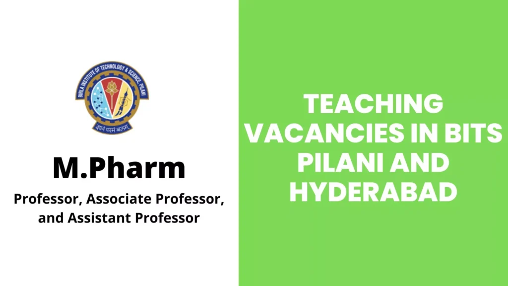 Pharmacy teaching vacancies